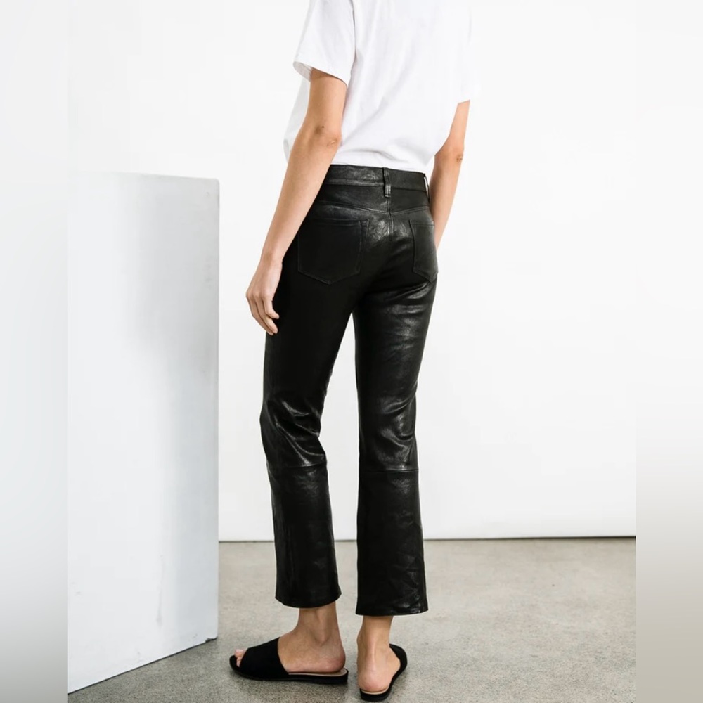 NWT J Brand Leather Selena Mid Rise Crop Boot Pant - Picture 4 of 13